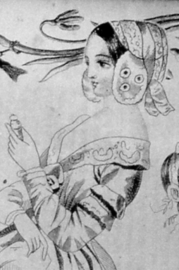 Godey 1844 fashion fichu